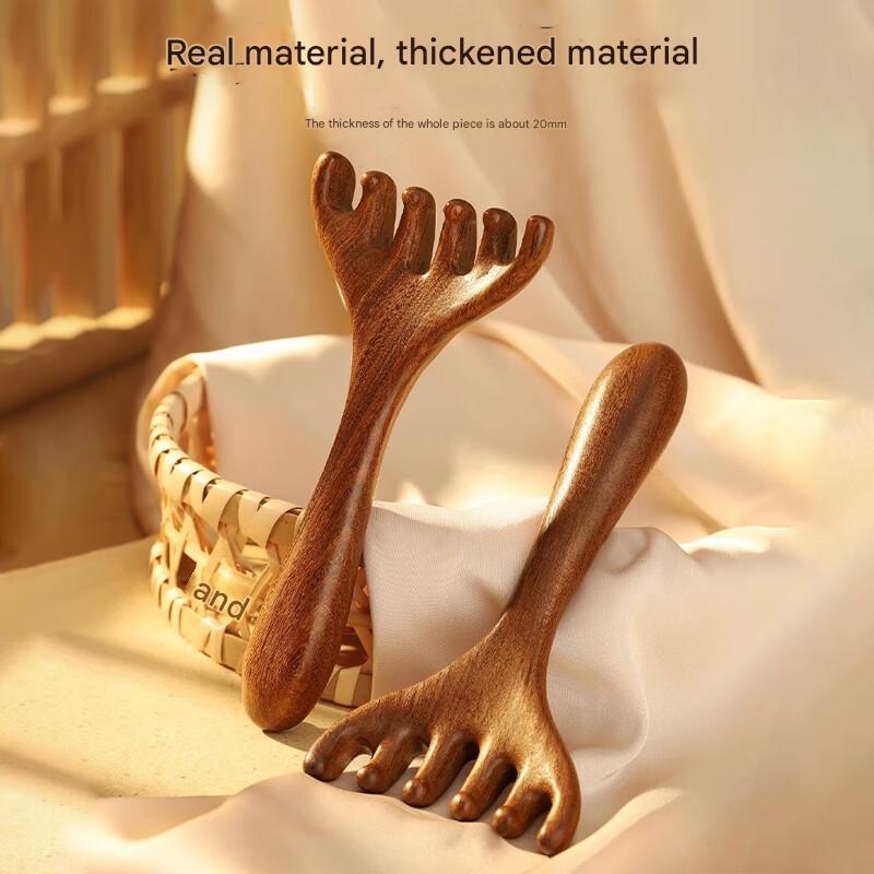 Deer horn sandalwood head massage comb
