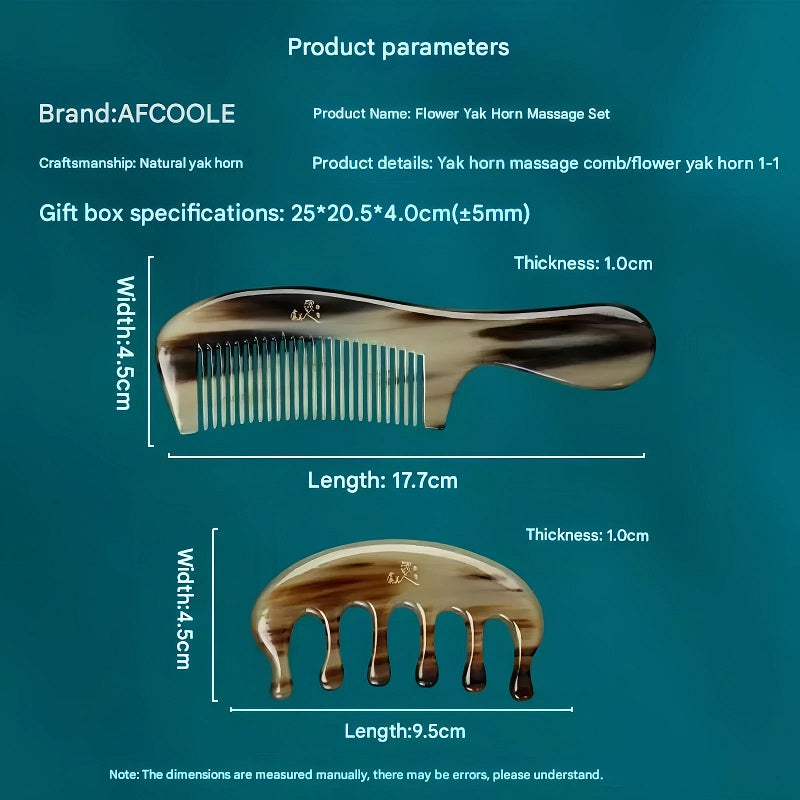 Natural horn comb