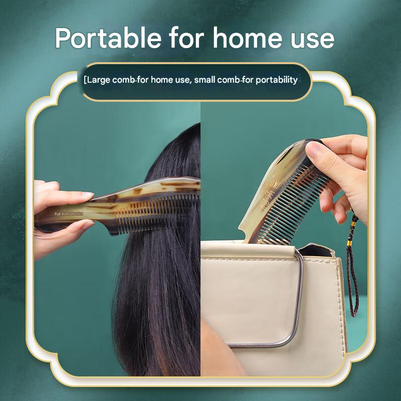 Natural horn comb